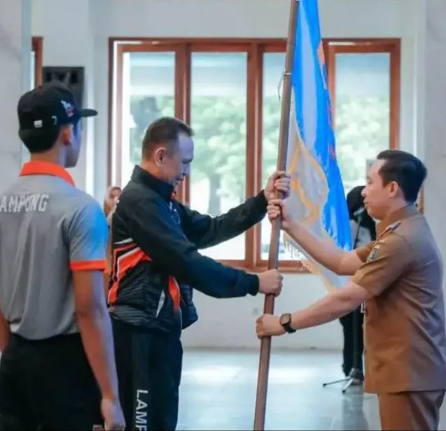 Pemprov Lampung Lepas 80 Atlet Bela Diri Menuju PON Beladiri 2025