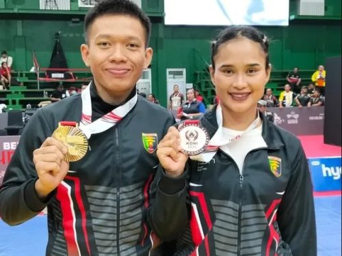 Arif Baskoro meraih perak dan Pamela Samosir meraih perunggu Sambo untuk Lampung di PON Beladiri 2025