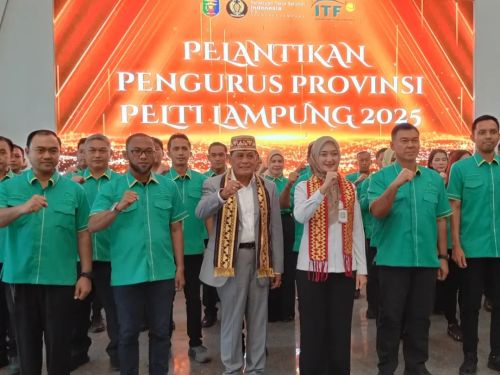 Ricko Menoza Dikukuhkan sebagai Ketua Pengprov PELTI Lampung, Ini Pesan Nurdin Khalid